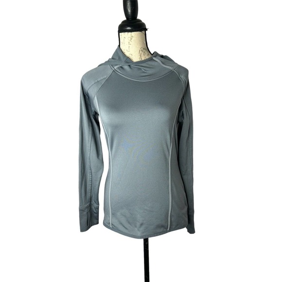 Athleta Tops - Athleta Hoodie‎ XS Womens Grey Pullover Plush Tech Running Athletic